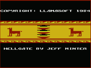 Hellgate title screen for Vic-20